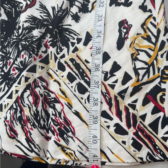 Vintage Alexandra Bartlett Abstract Print Dress | Size 12 | Linen Blend Tropical - Picture 8 of 10